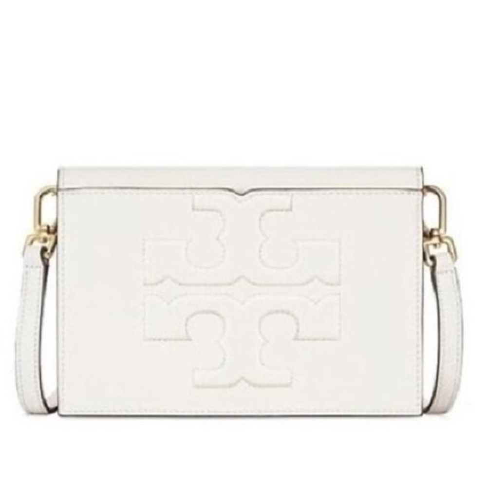 Tory Burch T Bombe-t Combo Ivory Leather Crossbody